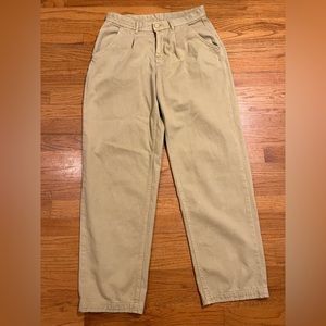 🌼SOLD🌼 Free People pleated khaki wide leg pants size 4